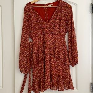 Miami orange floral dress 🍁 size M